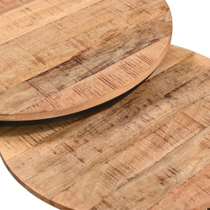 Set Masuta de cafea 3 buc Frina boho Natural 70x70x45 cm - Img 8