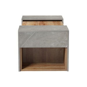 Set Masuta de cafea 3 buc Morfi Maro 105x45x37 cm - Img 6