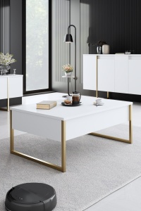 Set mobila sufragerie Luxe Alb 160x35x80 cm - Img 4