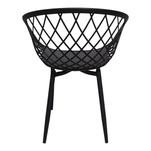 Set mobilier sufragerie 5 piese Ezra, Negru, 80x80x75 cm - Img 7