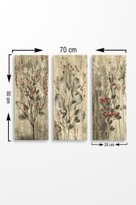 Set tablouri canvas (3 bucati) MDF0022 Multicolor 70x50 cm - Img 2
