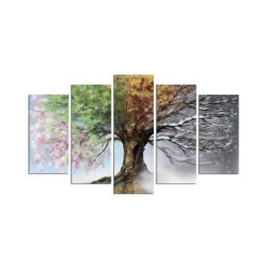 Set tablouri canvas (5 bucati) 5DMDF-6 Multicolor 110x60 cm - Img 2