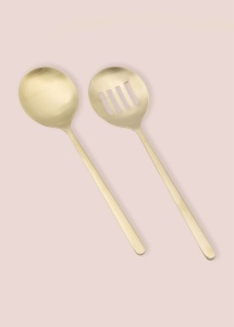 Set ustensile servire 2 bucati CKB0258 Auriu 25x25 cm - Img 2