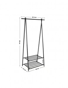 Suport pentru umerase, Songmics, HSR05B, Metal, Negru, 41 x 87 x 155 cm - Img 4