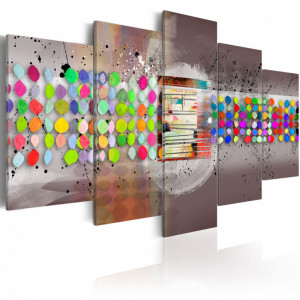 Tablou - abstract (polka dots) 100x50 cm - Img 1
