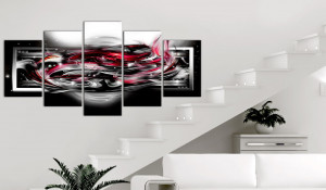 Tablou - Carmine ribbon 200x100 cm - Img 2