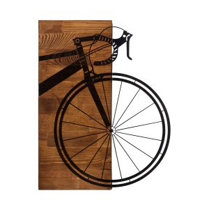 Tablou din lemn si metal Bisiklet Negru 45x58 cm - Img 4