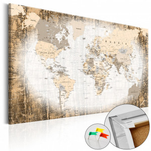 Tablou din plută - Enclave of the World [Cork Map] 60x40 cm