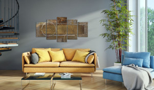 Tablou - Golden Depths 100x50 cm - Img 2