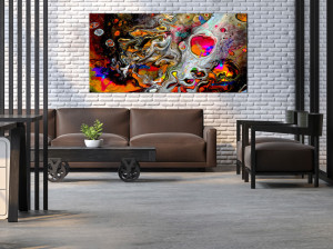 Tablou - Paint Universe (1 Part) Wide 120x60 cm - Img 2