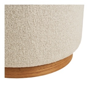 Taburet circular Daisy, Bej, 50x50x41 cm