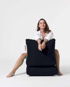 Taburet puf beanbag de gradina Siesta Negru - Img 17