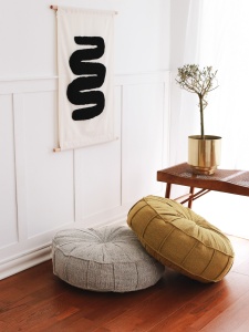 Taburet Vintage Galben - Img 2