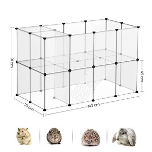 Tarc pentru animale de companie, Songmics, Alb, 143x73x91 cm - Img 6