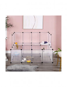 Tarc pentru animale de companie, Songmics, Alb, LPC004W01, 143 x 108 x 92 cm - Img 3