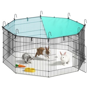Tarc pentru animale de companie Songmics, Damion, Negru, 138x138x60 cm