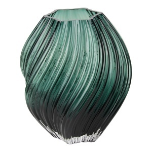 Vaza decorativa, Verde inchis, 19x19x23 cm