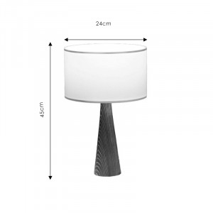 Veioza Kalito ivory-maro D24x45cm - Img 3