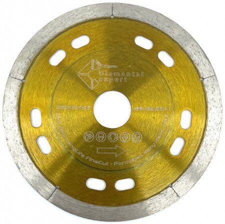 Disc DiamantatExpert pt. Taieri Extra Fine in Portelan Dur 125x22.2 (mm) Ultra Premium - DXDY.GOLDCUT.125