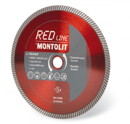 Disc diamantat Montolit TBH300 - taiere uscata - pt. beton/granit