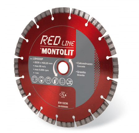 Disc diamantat Montolit LBH450 - taiere uscata - pt. beton, granit, piatra dura, etc.
