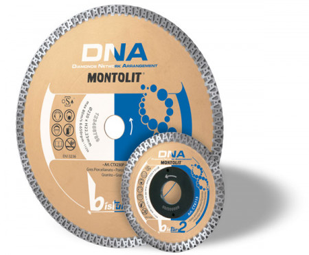 Disc diamantat Montolit DNA CTX230P - taiere uscata - pt. portelan, granit, etc.