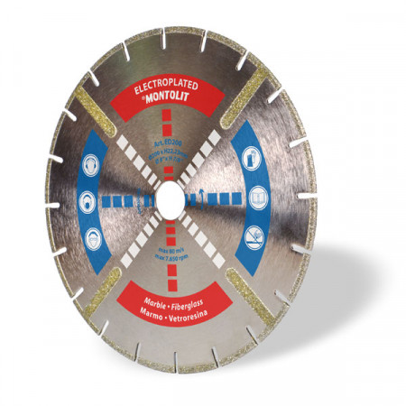 Disc diamantat Montolit ED180 - taiere uscata - pt. marmura, fibra de sticla