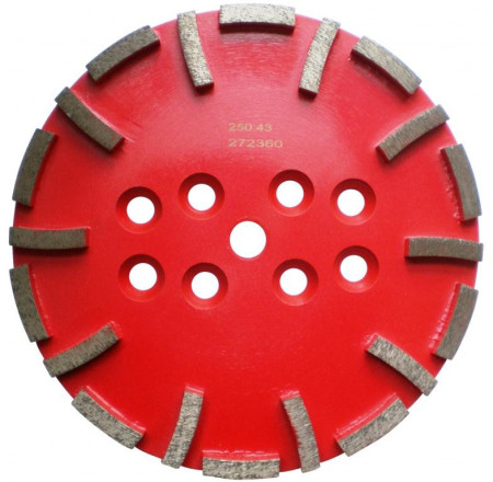 Disc cu segmenti diamantati pt. slefuire pardoseli - segment mediu - Rosu - 250 mm - prindere 19mm - DXDH.8500