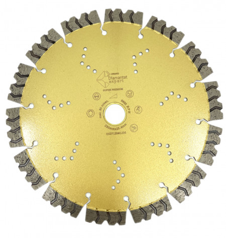 Disc DiamantatExpert pt. Beton armat extrem de dur &amp; piatra - SHARK 230x22.2 (mm) Super Premium - DXDY.2040.230
