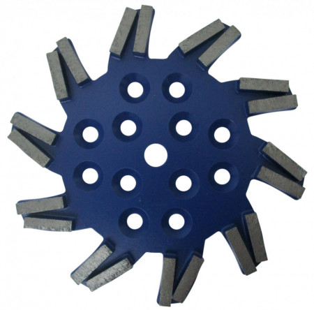 Disc stea cu segmenti diamantati pt. slefuire pardoseli - segment dur - Albastru - 250 mm - prindere 19mm - DXDH.8501.250