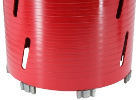 Carota diamantata Super PREMIUM ø182mm x 180mm x M16 pentru gaurire Beton armat, Zidarie, Granit - DXQZ.REDCORE.182 - Img 4