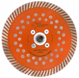 Disc diamantat pentru taiat Granit, Piatra, Beton armat, Materiale dure TURBO Laser 125mm cu prindere M14 SUPER PREMIUM - DXDY.PMPT.125.M14 - Img 3