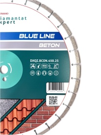 Disc DiamantatExpert LASER pt. Beton, Materiale constructii 450x25,4mm (mm) taiere uscata sau umeda, Blue Line Profesional - DXQZ.BCON.450.25 - Img 2