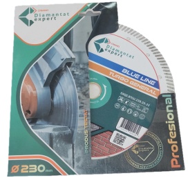 Disc DiamantatExpert TURBO pt. Beton Ranforsat Usor, Materiale de constructii 230x25,4/22.23(ring) (mm) taiere uscata sau umeda, Blue Line Profesional - DXQZ.BTGU.230.25-22 - Img 4
