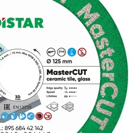 Disc diamantat DiStar MasterCut pt. Gresie portelanata, placi ceramice - 125x22.23 (mm) Premium - DiStar-89568442142 - Img 3