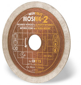 Disc diamantat Montolit CM125 - taiere uscata - pt. mozaic, mozaic din sticla, etc.