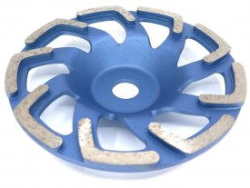 Disc cupa diamantata forma L pentru slefuire Beton/Abrazive 180X22,2mm Standard Profesional - BlueLine - DXDY.BLLC.180 - Img 2