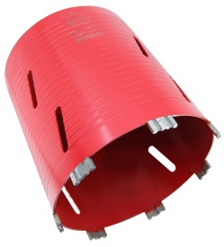 Carota diamantata Super PREMIUM ø182mm x 180mm x M16 pentru gaurire Beton armat, Zidarie, Granit - DXQZ.REDCORE.182 - Img 5