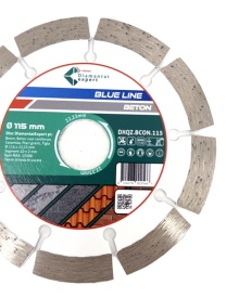 Disc DiamantatExpert pt. Beton, Materiale constructii 115x22.23 (mm) taiere uscata sau umeda, Blue Line Profesional - DXQZ.BCON.115 - Img 3