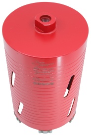 Carota diamantata Super PREMIUM ø127mm x 180mm x M16 pentru gaurire Beton armat, Zidarie, Granit - DXQZ.REDCORE.127 - Img 3