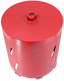 Carota diamantata Super PREMIUM ø182mm x 180mm x M16 pentru gaurire Beton armat, Zidarie, Granit - DXQZ.REDCORE.182 - Img 2