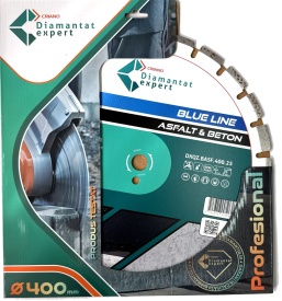 Disc DiamantatExpert LASER pt. Asfalt, Beton, Materiale abrazive 400x25,4mm (mm) taiere uscata sau umeda, Blue Line Profesional - DXQZ.BASF.400.25 - Img 3