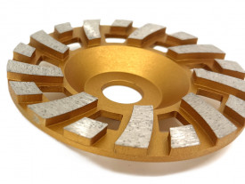 Disc cupa diamantata cu dinti alternativi pentru slefuire rapida de Beton si Abrazive 125mmx22,2mm PREMIUM - DXDY.PLCC.125 - Img 2