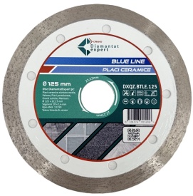 Disc DiamantatExpert pt. Ceramica, Gresie Portelanata de Duritate Medie, Placi 125x22.23 (mm) taiere uscata sau umeda, Blue Line Profesional - DXQZ.BTLE.125 - Img 1