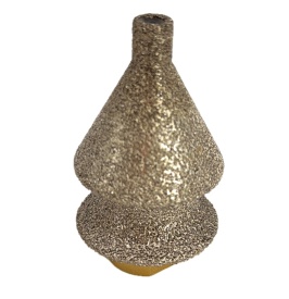 Freza diamantata conica pt. decupaje, largiri, gauri si frezare rotunda muchii in placi ceramice, piatra, 9-38(mm), r=7,5mm, M14 - DXDY.FCON.9-38BNR7 - Img 2