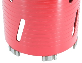 Carota diamantata Super PREMIUM ø127mm x 180mm x M16 pentru gaurire Beton armat, Zidarie, Granit - DXQZ.REDCORE.127 - Img 4
