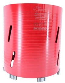 Carota diamantata Super PREMIUM ø182mm x 180mm x M16 pentru gaurire Beton armat, Zidarie, Granit - DXQZ.REDCORE.182 - Img 3