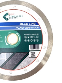 Disc DiamantatExpert pt. Ceramica, Gresie Portelanata de Duritate Medie, Placi 180x25,4/22.23(ring) (mm) taiere uscata sau umeda, Blue Line Profesional - DXQZ.BTLE.180.25-22 - Img 3