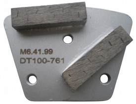 Placa cu segmenti diamantati pt. slefuire pardoseli - segment DPC dual - prindere M6 - DXDH.8506.41.99