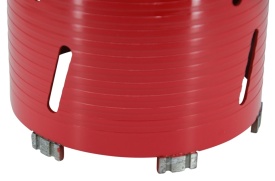 Carota diamantata Super PREMIUM ø162mm x 180mm x M16 pentru gaurire Beton armat, Zidarie, Granit - DXQZ.REDCORE.162 - Img 2